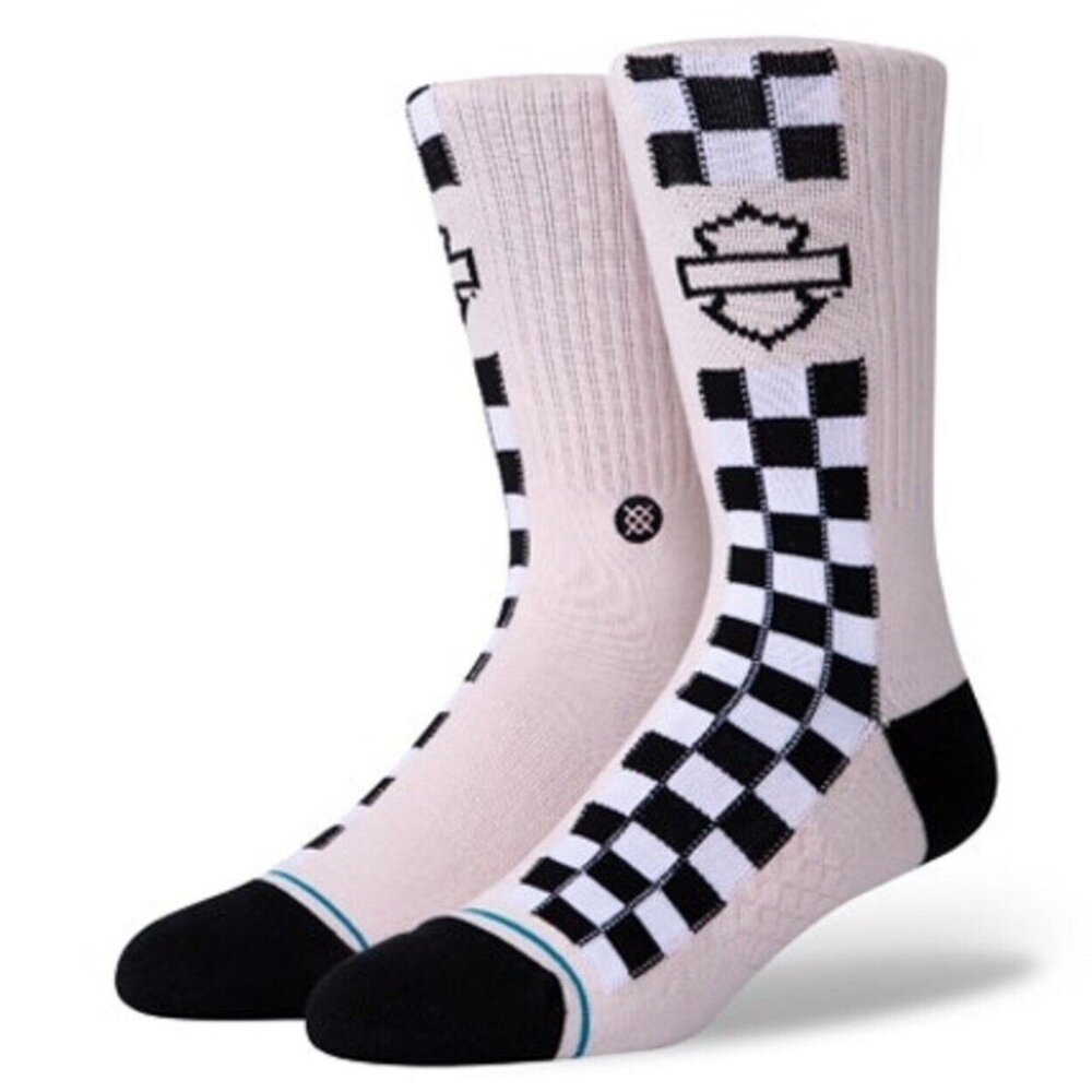 2 Pairs STANCE X HARLEY DAVIDSON PINK MENS HARLEY CHECKER SIZE LG 9-13 SOCK B55